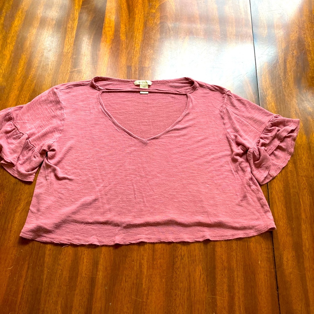 Bozzolo crop top ruffle sleeve